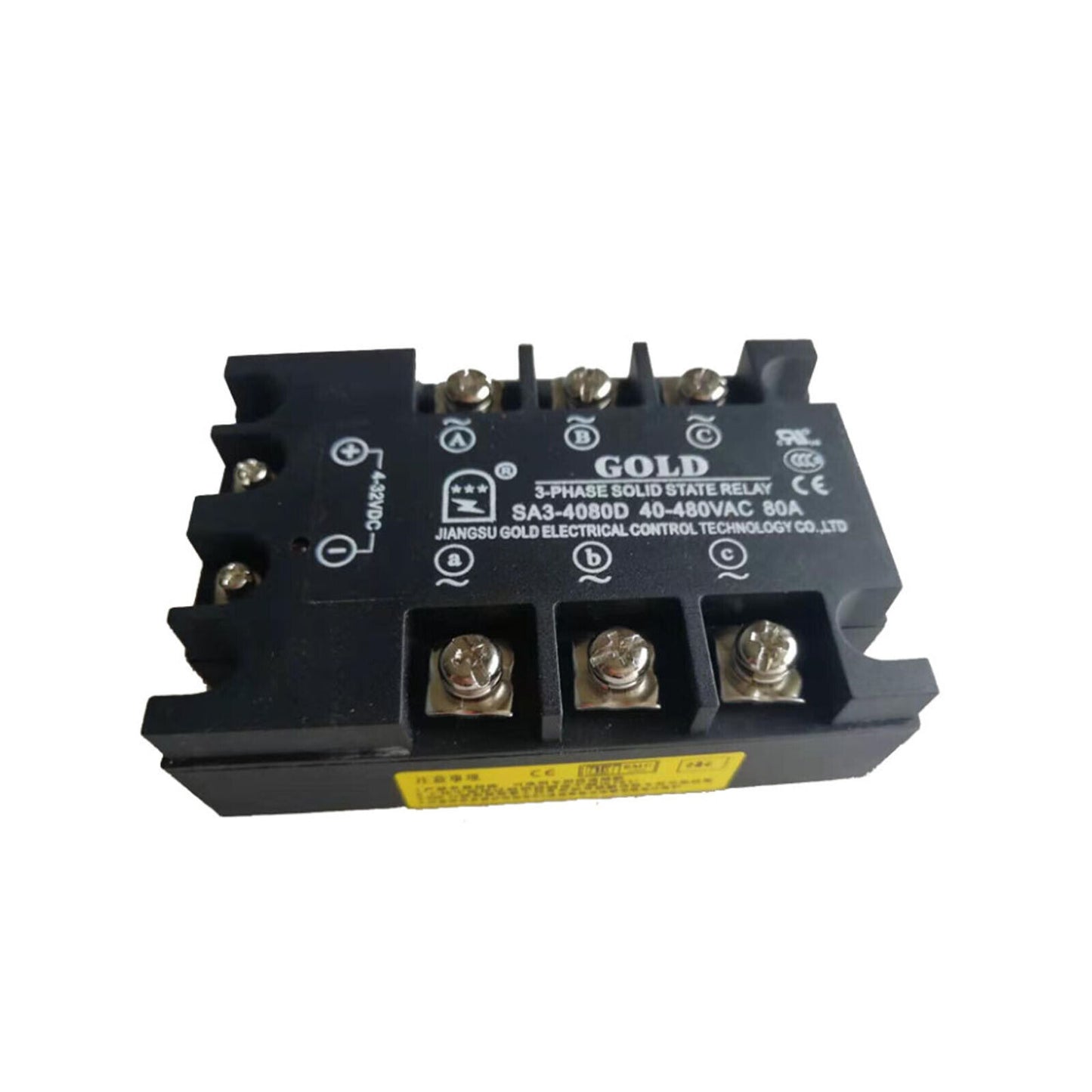 NEW GOLD SA3-4080D AC Solid State Relay 3Phase 80A 3-32VDC - GOLD