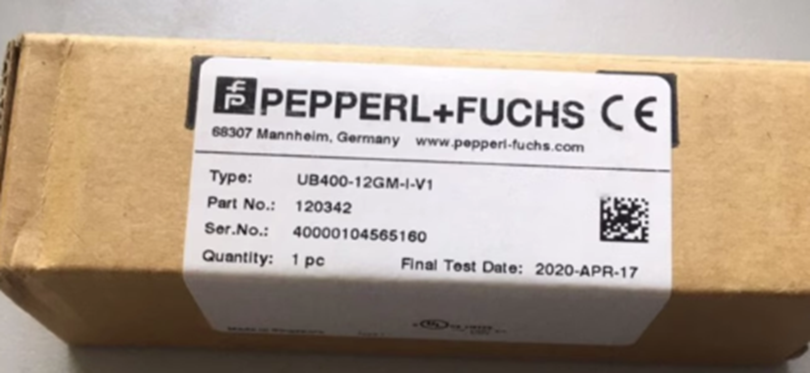 Ultrasonic Proximity Sensor UB400-12GM-I-V1 by Pepperl+Fuchs - PEPPERL+FUCHS