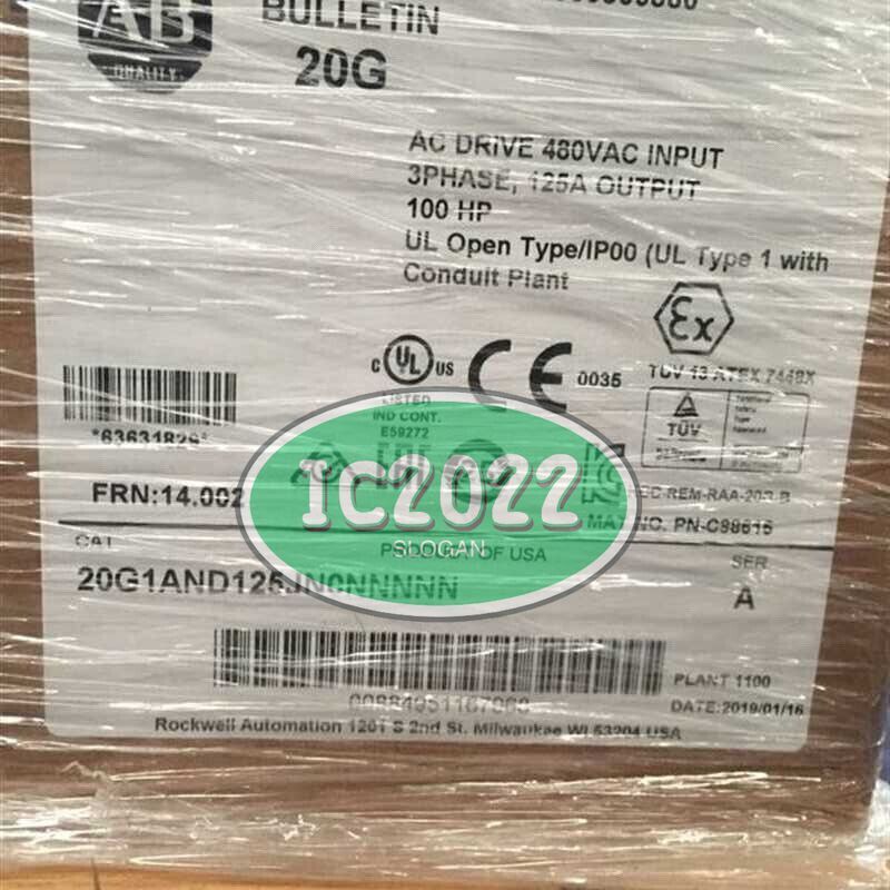 NEW 20G1AND125JN0NNNNN PowerFlex Air Cooled 755 AC Drive - 20G 125JN 755W AC Drive - POWERFLEX