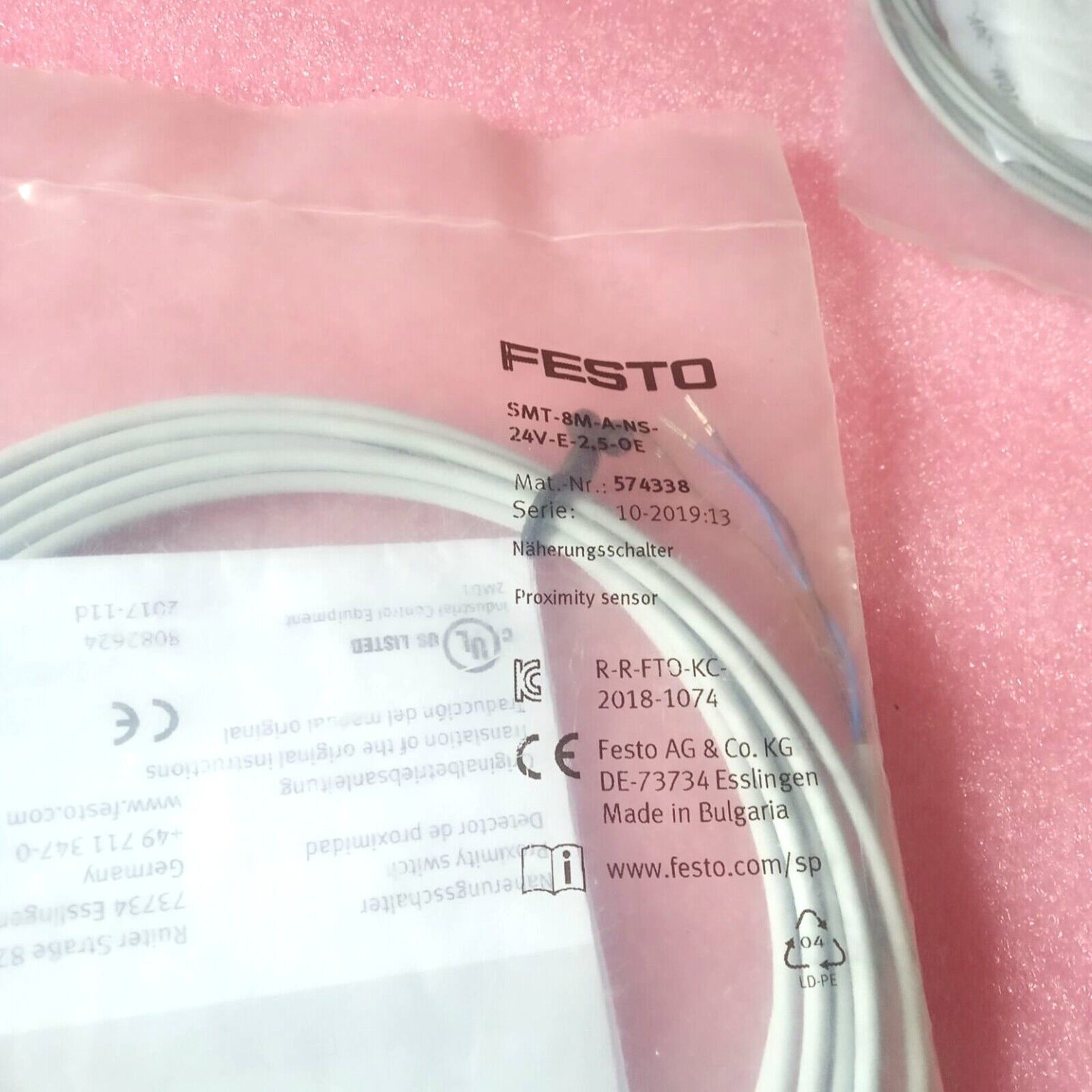 FESTO SMT-8M-A-NS-24V-E-2,5-OE 574338 Magnetic Switch FESTO