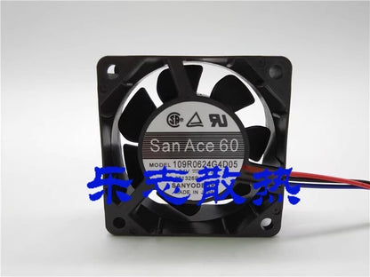 Sanyo San Ace 60 109R0624G4D05 6025 DC24V 0.13A 6CM 3-Wire Inverter Cooling Fan