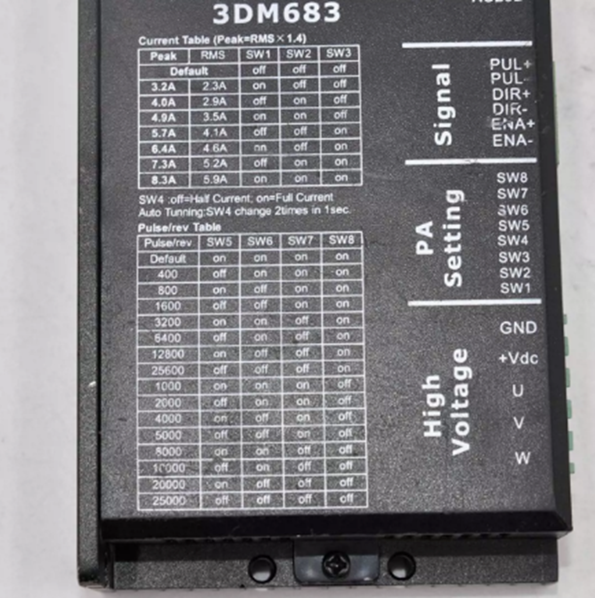 LeadShine 3DM683 3 Phase Digital Stepper Drive 60VAC 8.3A - LEADSHINE