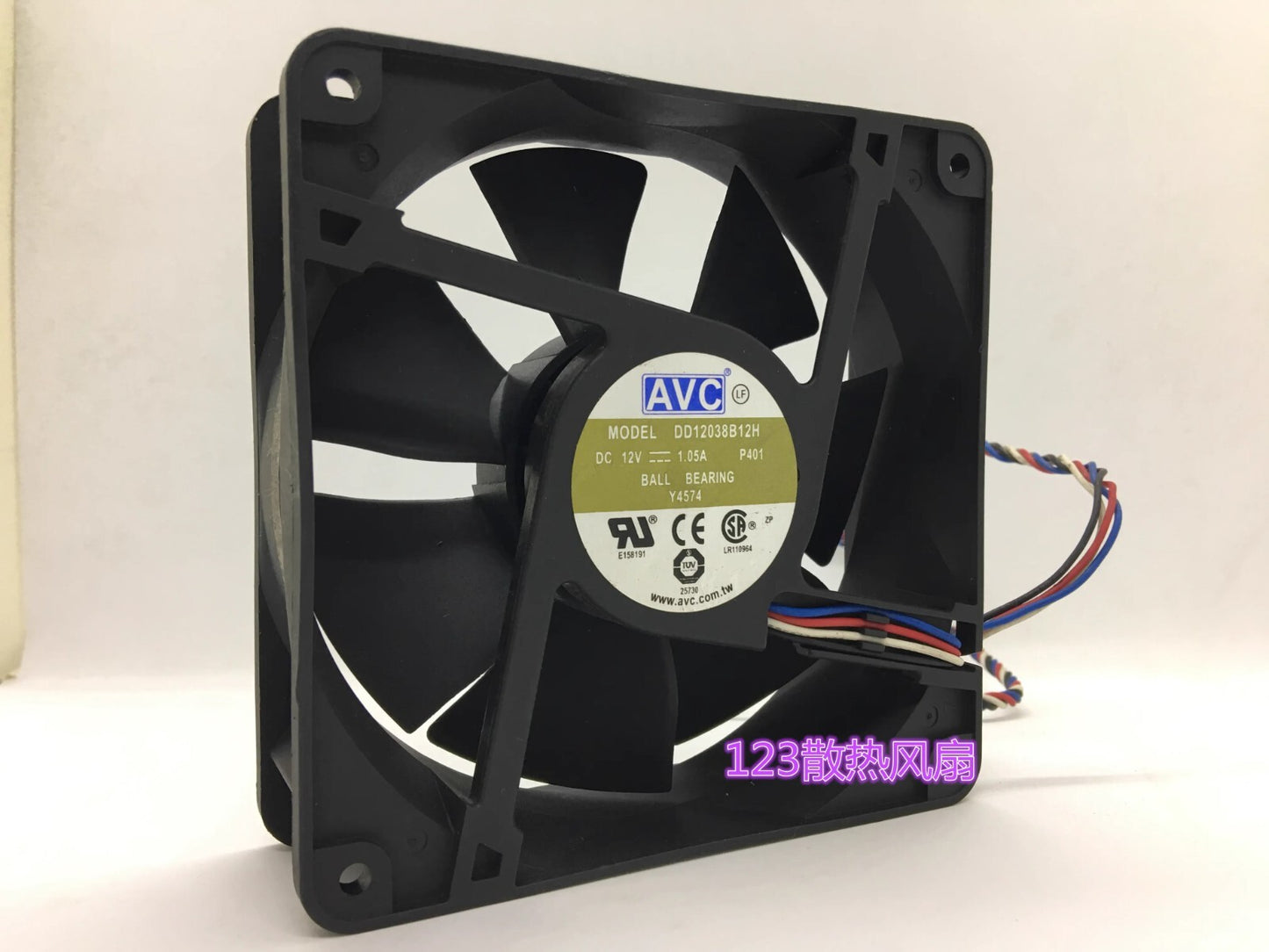 AVC DD12038B12H 12038 DC12V 1.05A 3-Wire Server Cooling Fan