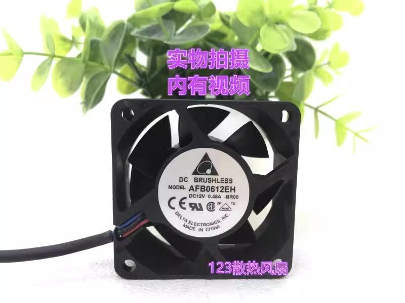 DELTA AFB0612EH-BROO 6025 DC12V 0.48A 6CM 3-Wire Cooling Fan