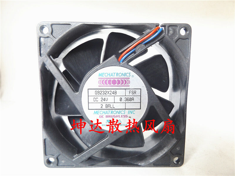1pcs  MECHATRONICS G9232X24B 24V 0.360A 9cm double ball bearing fan