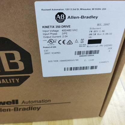 New Factory Sealed Kinetix 300 Servo Driver - Allen Bradley 2097V34PR3 - ALLEN BRADLEY