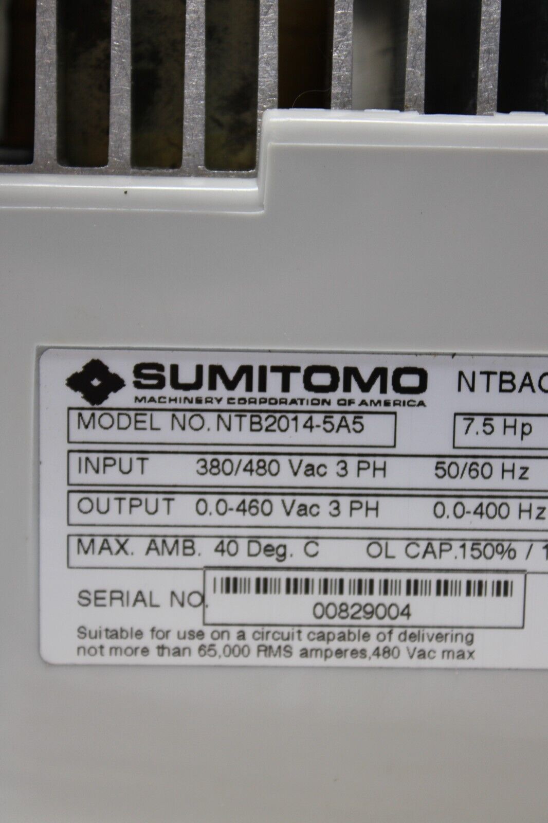 used Sumitomo NTB2014-5A5 AC Drive - SUMITOMO