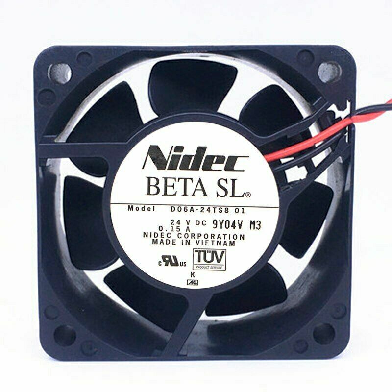 new Nidec D06A-24TS8 24V 0.15A 6025 6cm 2pin ultra-quiet cooling fan