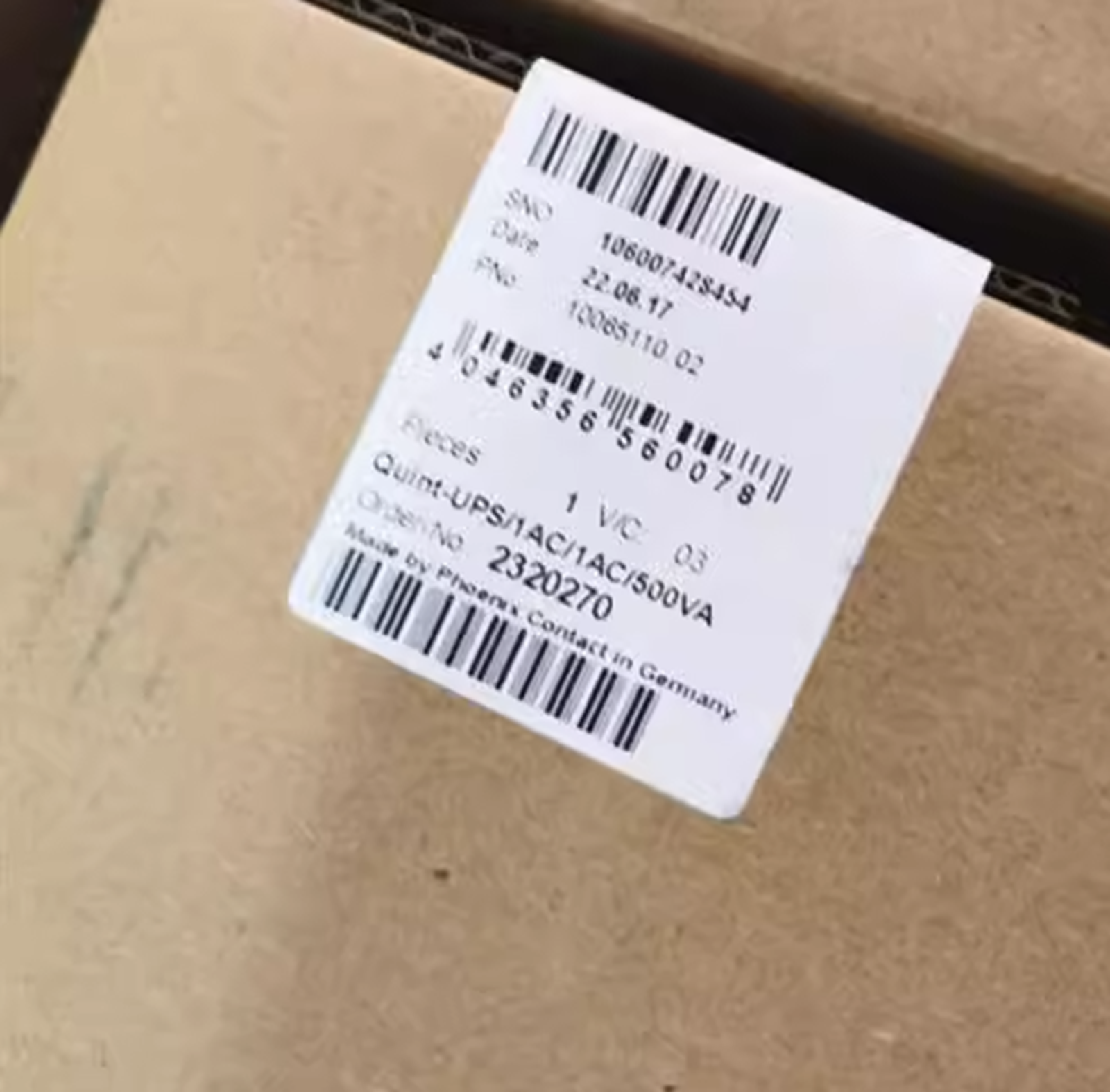 new Phoenix QUINT-UPS/1AC/1AC/500VA 2320270 - PHOENIX