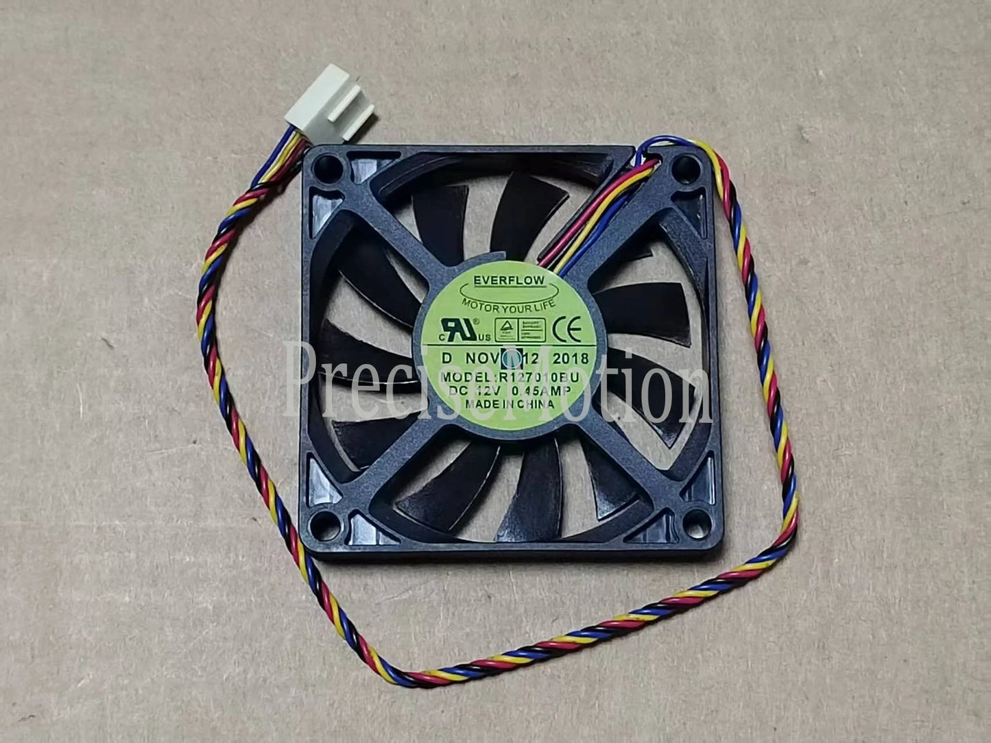 EVERFLOW R127010BU 7010 DC12V 0.45A 7CM 4-Wire PWM Silent Cooling Fan
