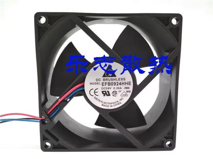 Delta EFB0924HHE DC24V 0.30A 9038 3-Wire Inverter Cooling Fan