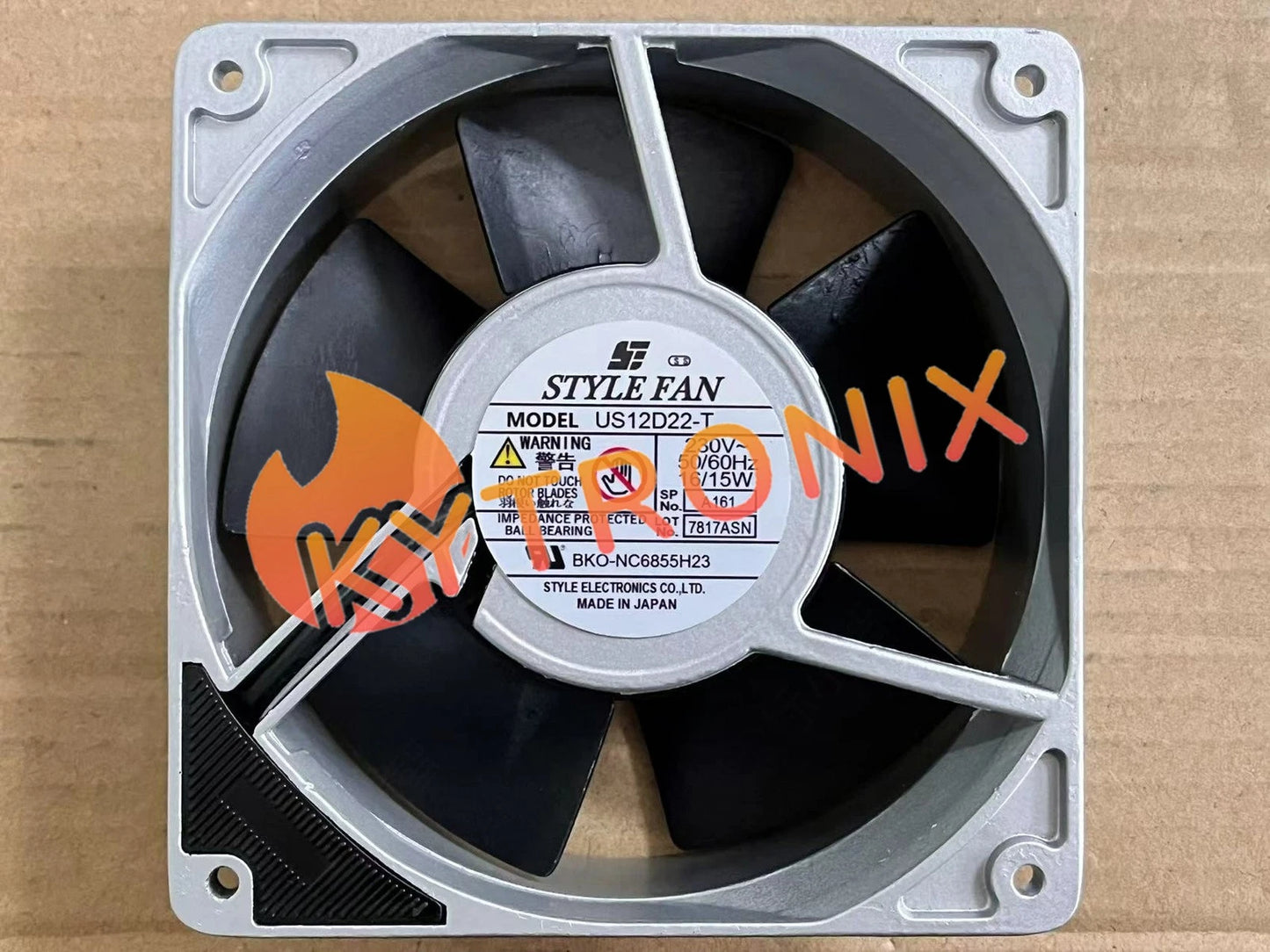 STYLE FAN US12D22-T 220V 230V 16 / 15W 12038 metal iron leaf fan 120 * 120 * 38