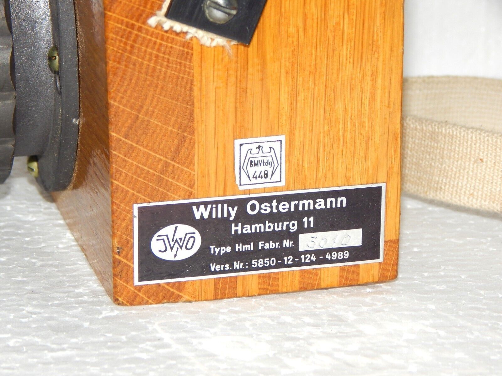 Used Military Optical Light Morse Code Key HML RARITY - WILLY OSTERMANN