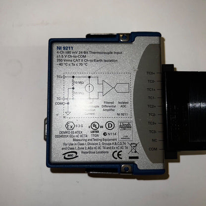 National Instruments NI 9211 cDAQ Temperature Thermocouple Input Module - High-Performance Temperature Measurement System with cDAQ Support - NATIONAL INSTRUMENTS