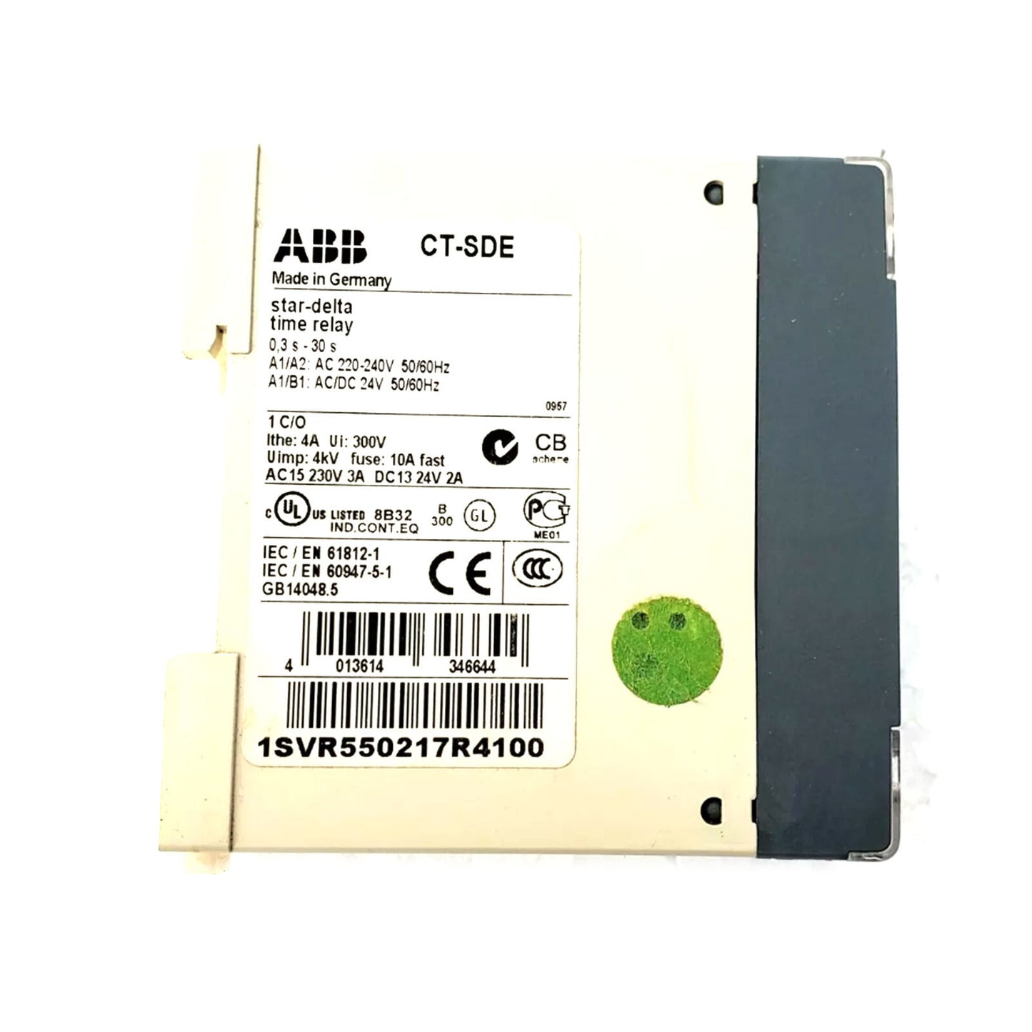 new 1PCS ABB CT-SDE Time Relay, Star-delta 1c/o, 0.3-30s, 24VAC/DC 220-240VAC