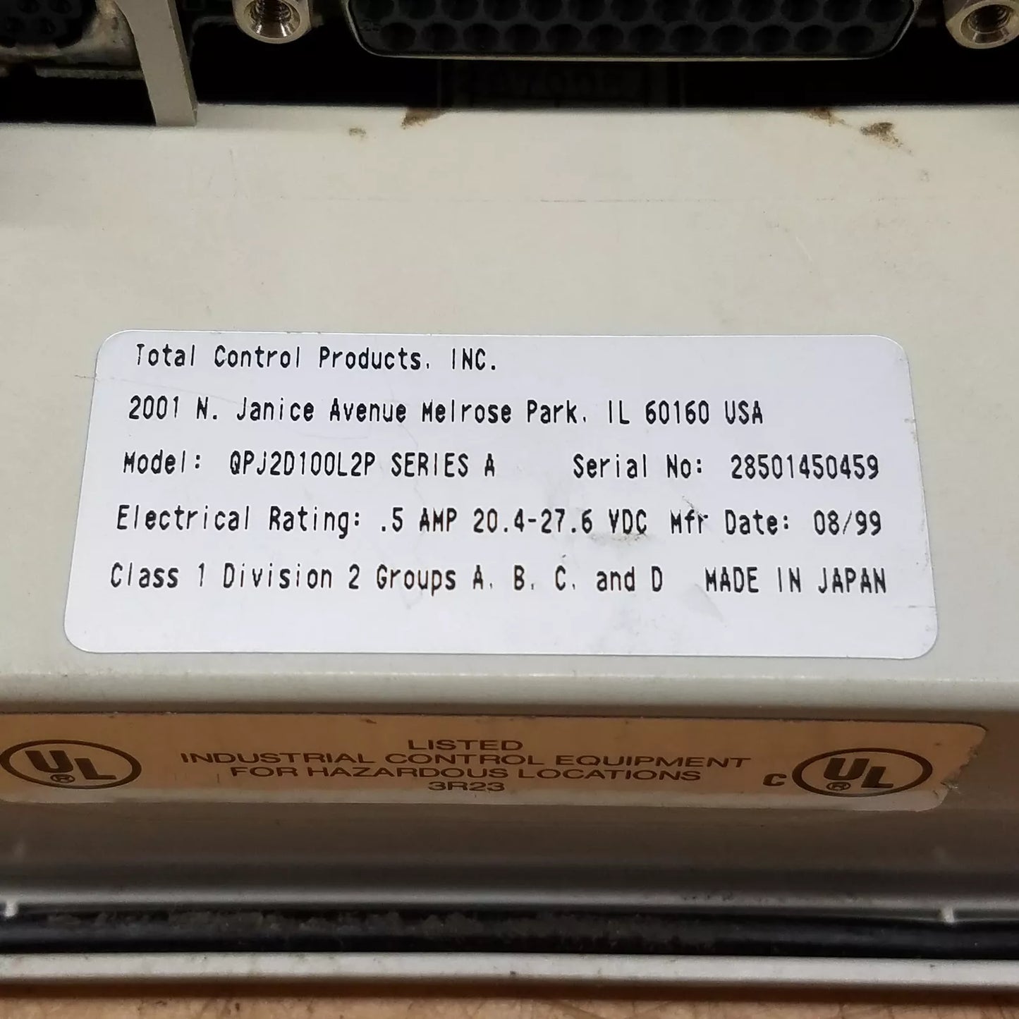 QPJ-2D100-L2P Operator Interface Panel - TOTAL CONTROL PRODUCTS