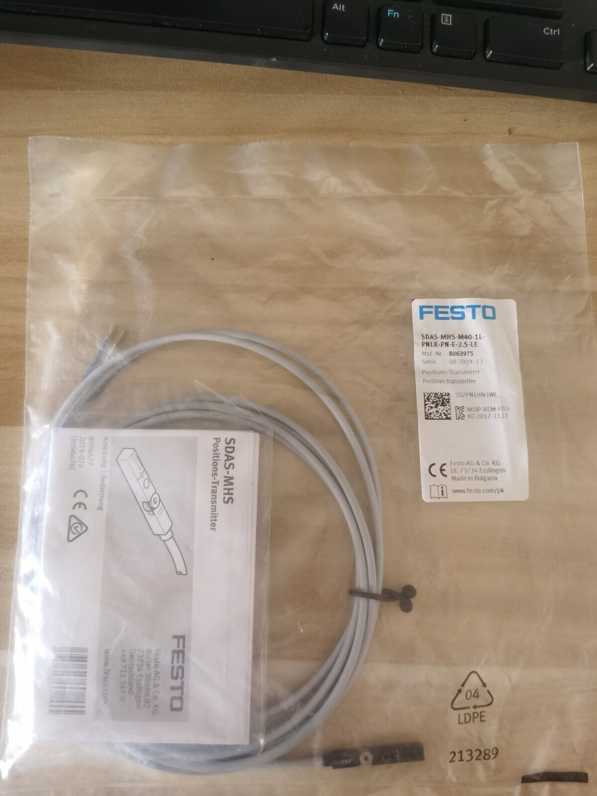 1PC Festo SDAS-MHS-M40-1L-PNLK-PN-E-2.5-LE 8063975 Position Transmitter