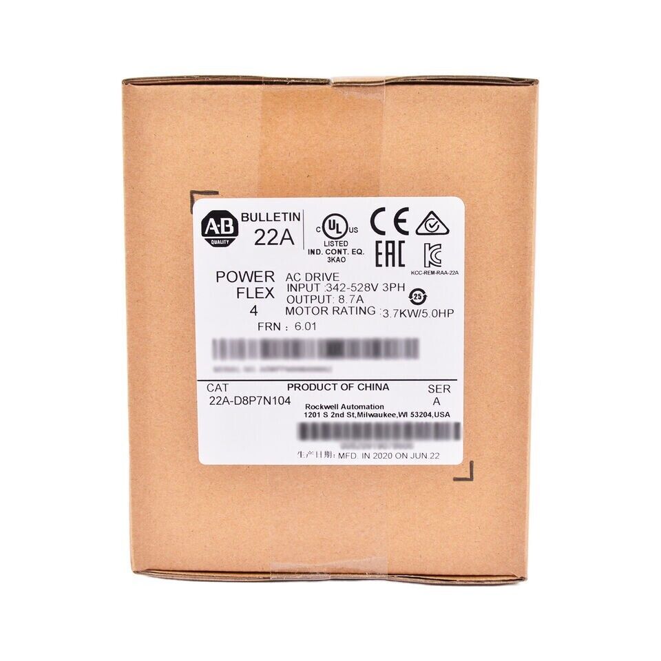 Allen-Bradley PowerFlex 4 AC Drive 3.7 kW 5 Hp - ALLEN-BRADLEY