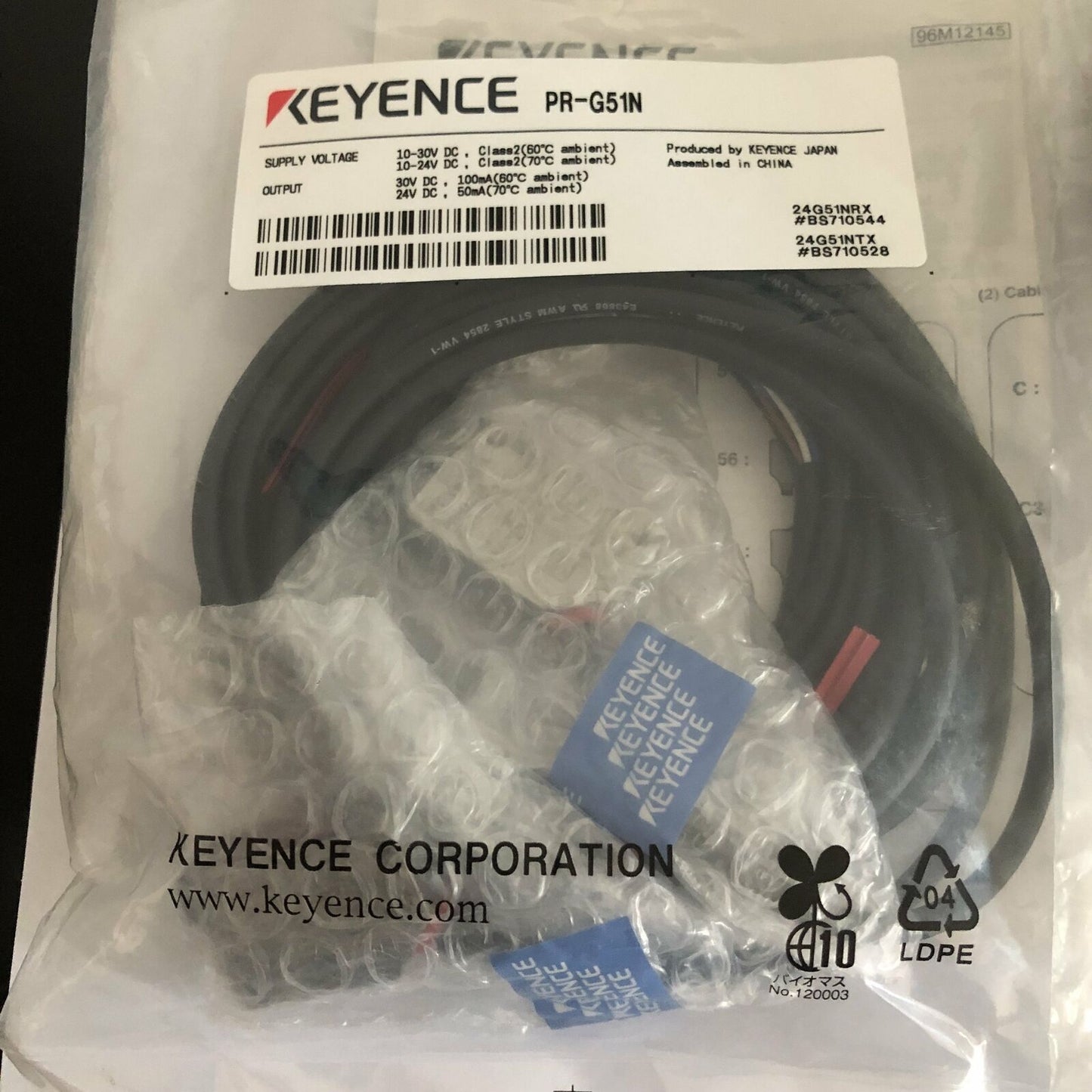 KEYENCE PR-G51N Photoelectric Radiation Sensor 1PC - KEYENCE