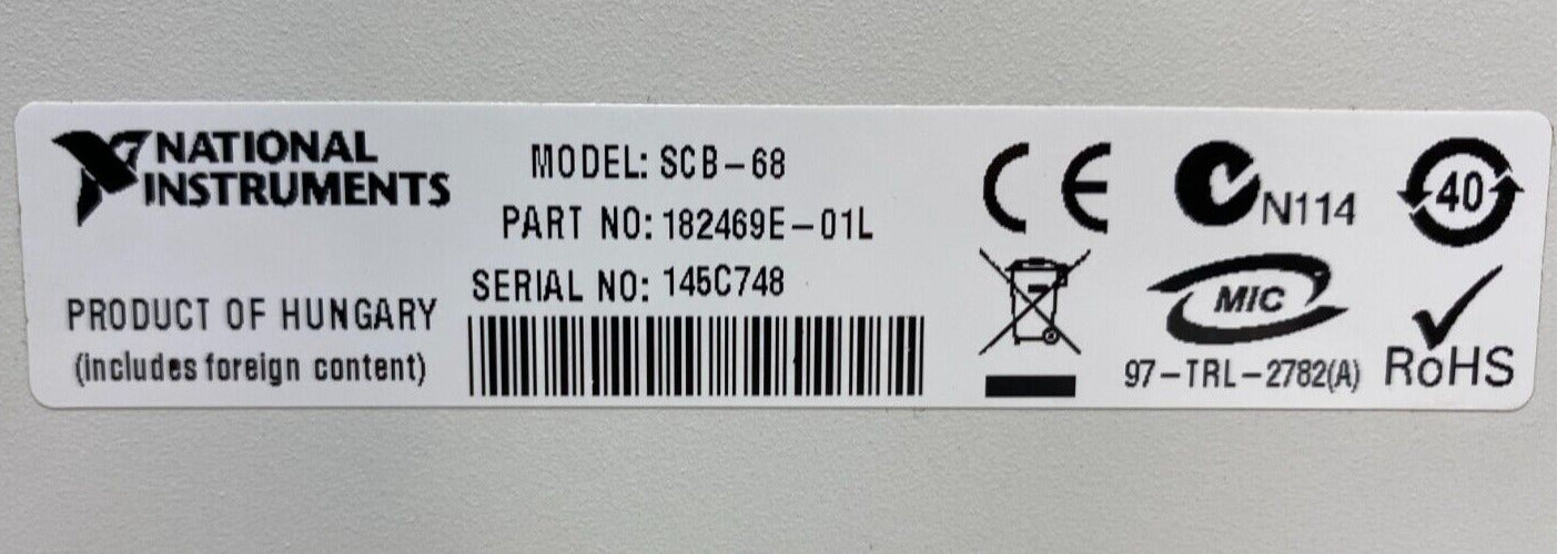 National Instruments NI SCB-68 Connector Block Screw Terminal - NATIONAL INSTRUMENTS