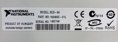 National Instruments NI SCB-68 Connector Block Screw Terminal - NATIONAL INSTRUMENTS