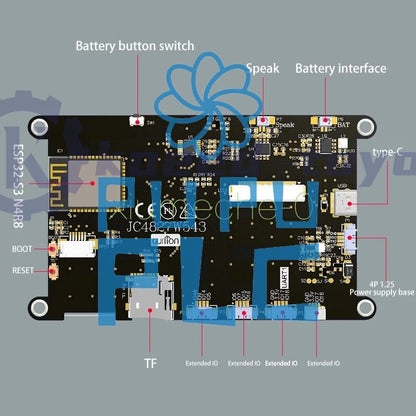 ESP32-S3 8M PSRAM 4M FLASH 4.3-inch IPS LCD display module with WIFI Bluetooth