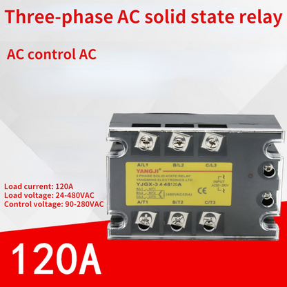 new Three-phase SSR AC control AC AC-AC solid state relay YJGX-3A48120A 480VAC 120A - YJGX