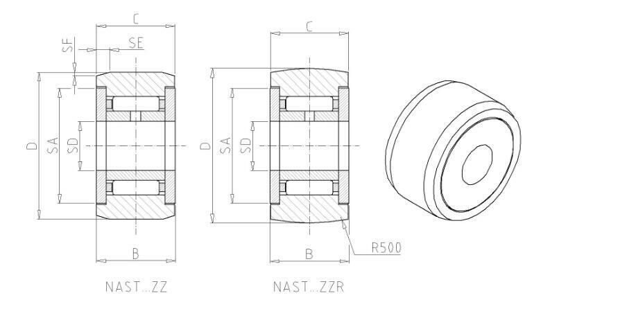 IKO NAST15ZZUU Roller Follower Inner Ring 15x35x16mm - IKO