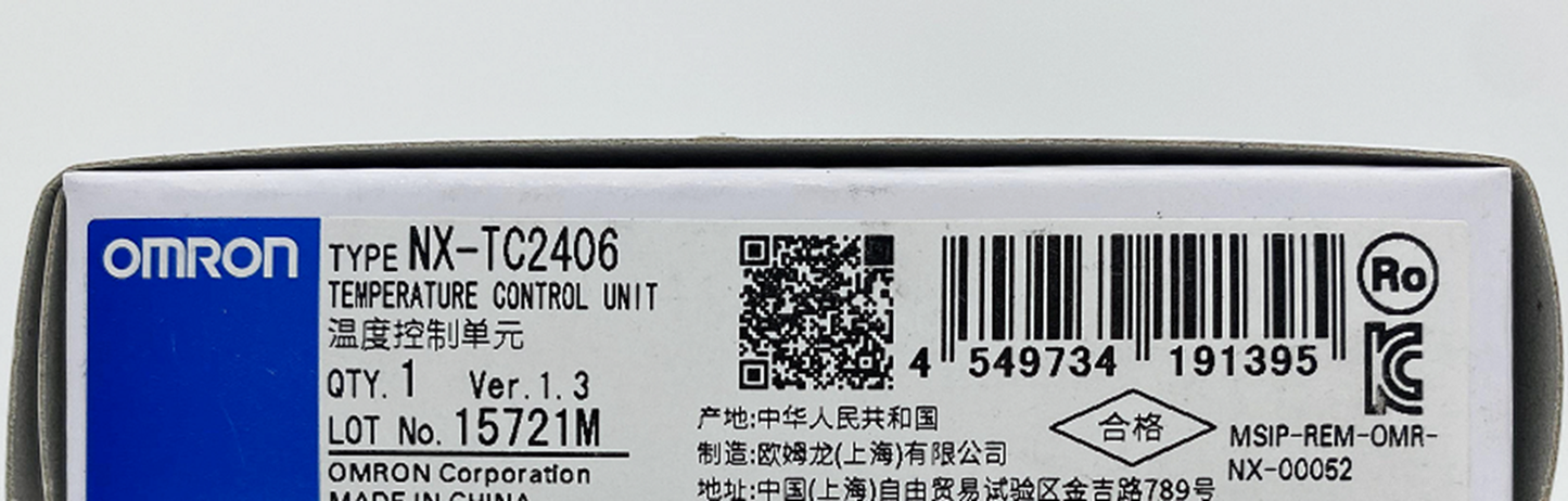 new Omron NX-TC2406 NX-TC2406 Temperature control unit - OMRON