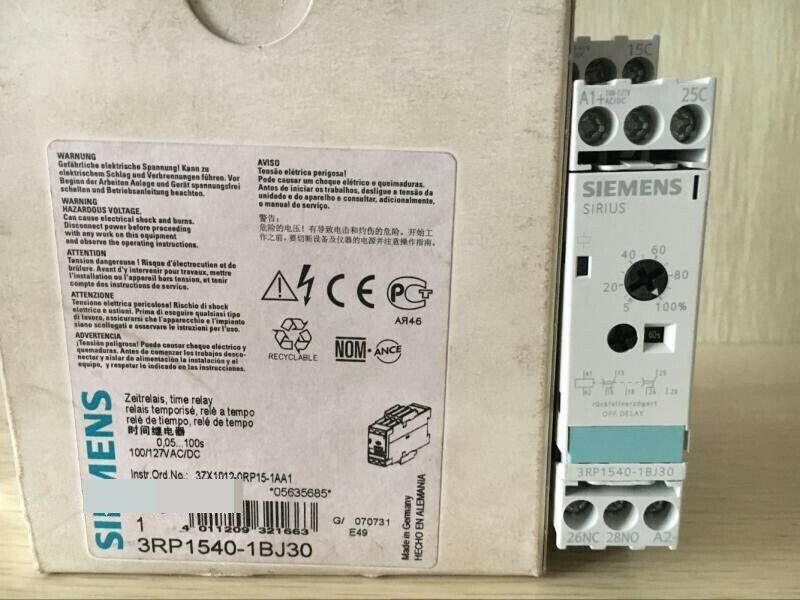 new ONE  Siemens 3RP1540-1BJ30 Time Relay One year
