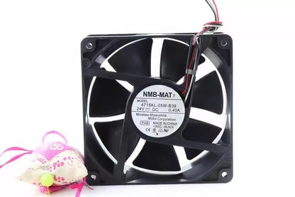 NMB-MAT7 4715KL-05W-B39 12038 DC24V 0.4A 3-Wire Dual Ball Inverter Cooling Fan