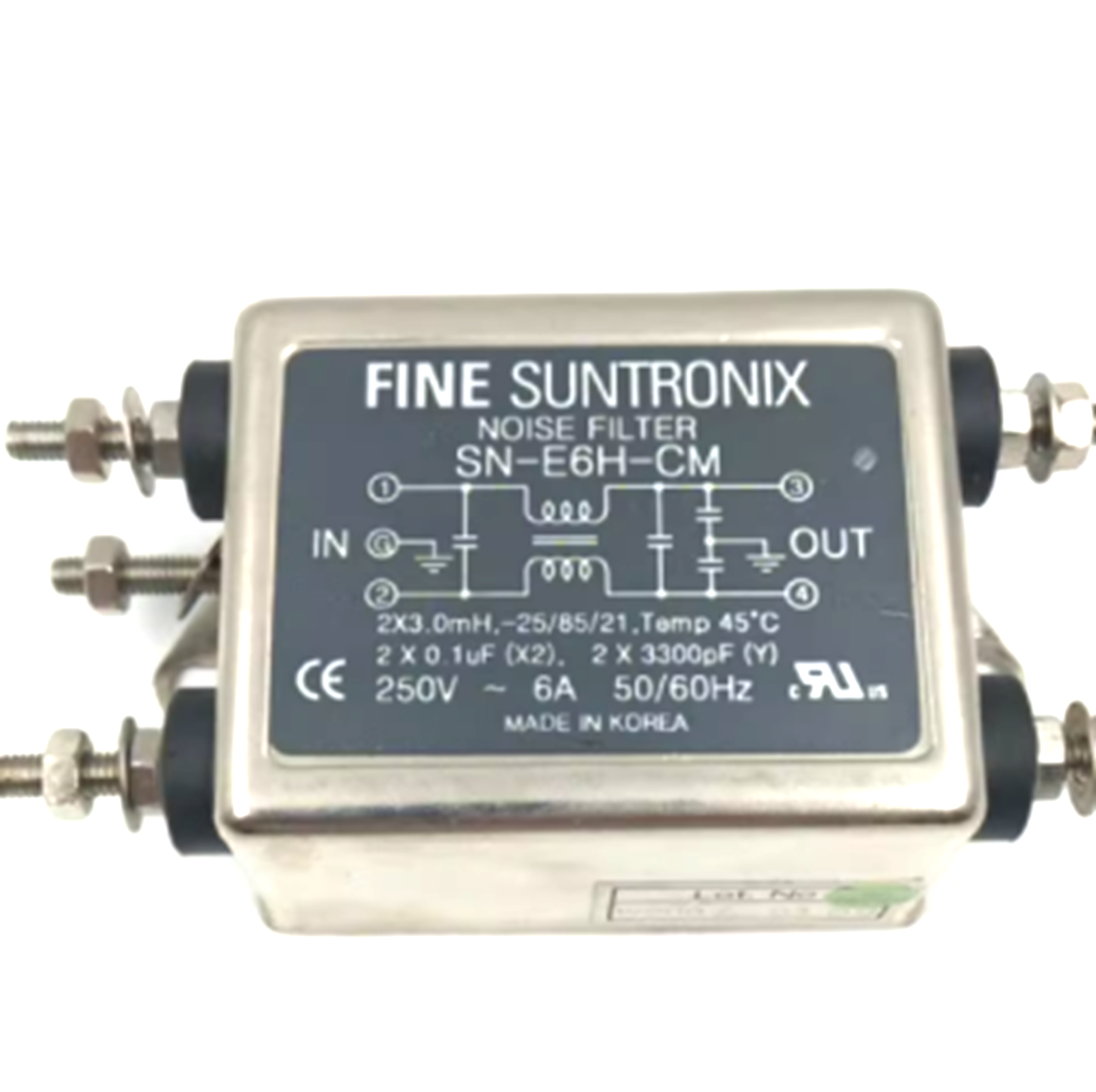 FINE SUNTRONIX Noise Filter SN-E6H-CM AC250V 6A - FINE SUNTRONIX