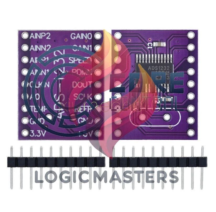 ADS1232 24-bit Ultra Low Noise Analog to Digital Converter Module 2.7V-5.3V