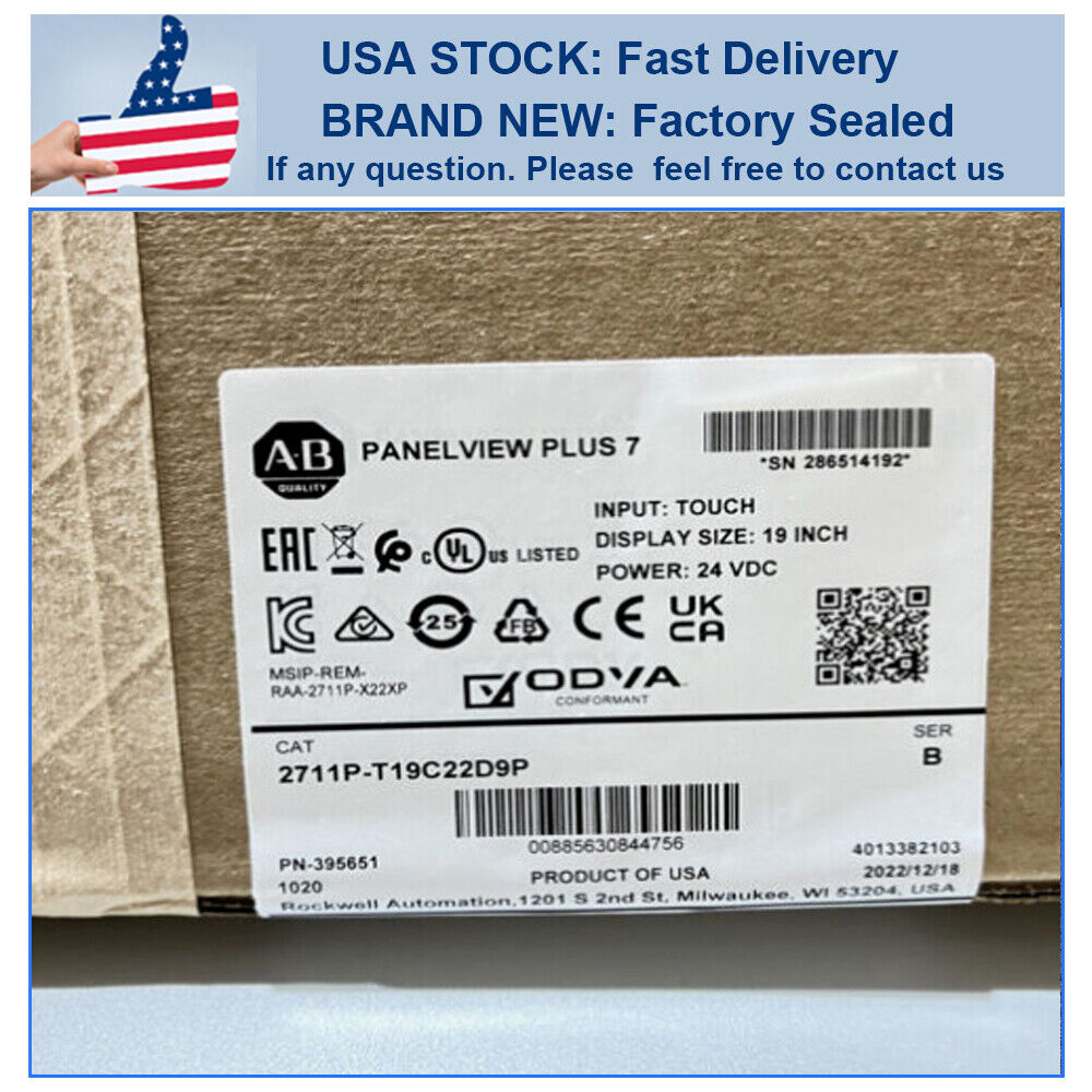 Allen-Bradley Plus 7 Graphic Terminal 2711P-T19C22D9P - ALLEN-BRADLEY