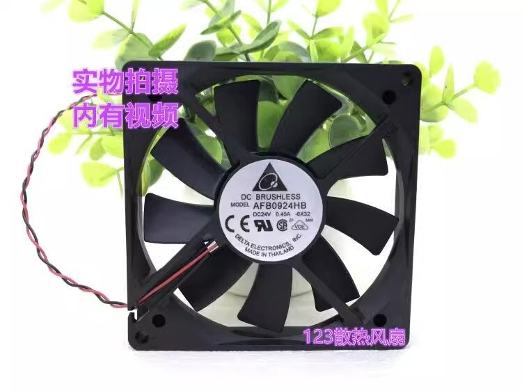 Delta AFB0924HB 9015 DC24V 0.45A 9CM 2-Wire Inverter Cooling Fan
