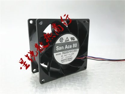 1pcs SANYO 9G0824H1D01 DC 24V 0.42A 8cm large air volume chassis cooling fan