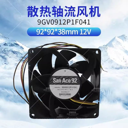 Sanyo 9GV0912P1F041 9038 DC12V 4.1A 9CM 4-Wire High Airflow Cooling Fan