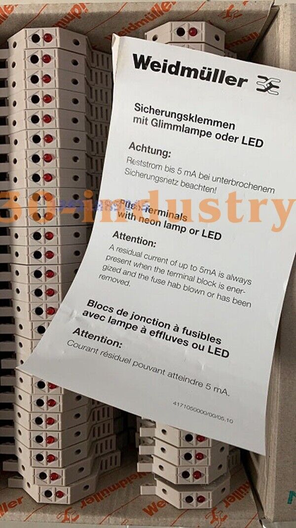 50 pcs/box NEW FOR Weidmuller Fuse Terminal WSI 10-36V DC/AC 1011300000 - WEIDMULLER