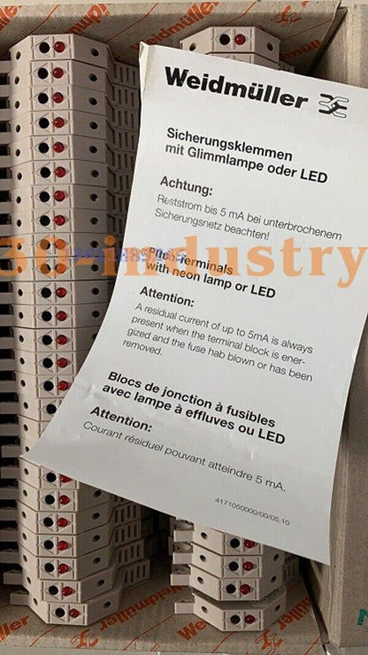50 pcs/box NEW FOR Weidmuller Fuse Terminal WSI 10-36V DC/AC 1011300000 - WEIDMULLER