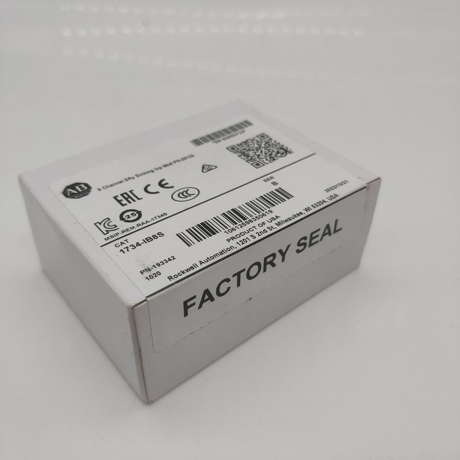 AB 1734IB8S Ser B 8 Channel Sfty Sinking Input Module - AB