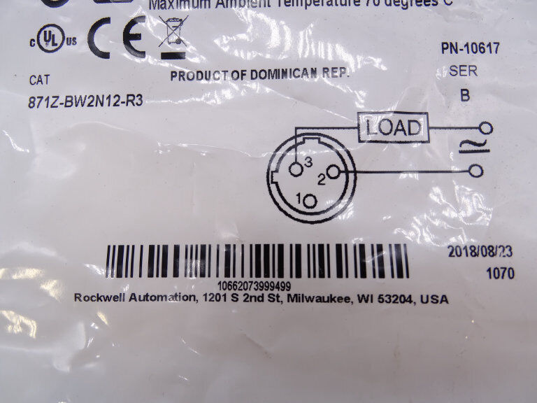 Allen Bradley 871Z-BW2N12-R3 Series B Sensor - High-Precision Motion Detection System - ALLEN BRADLEY