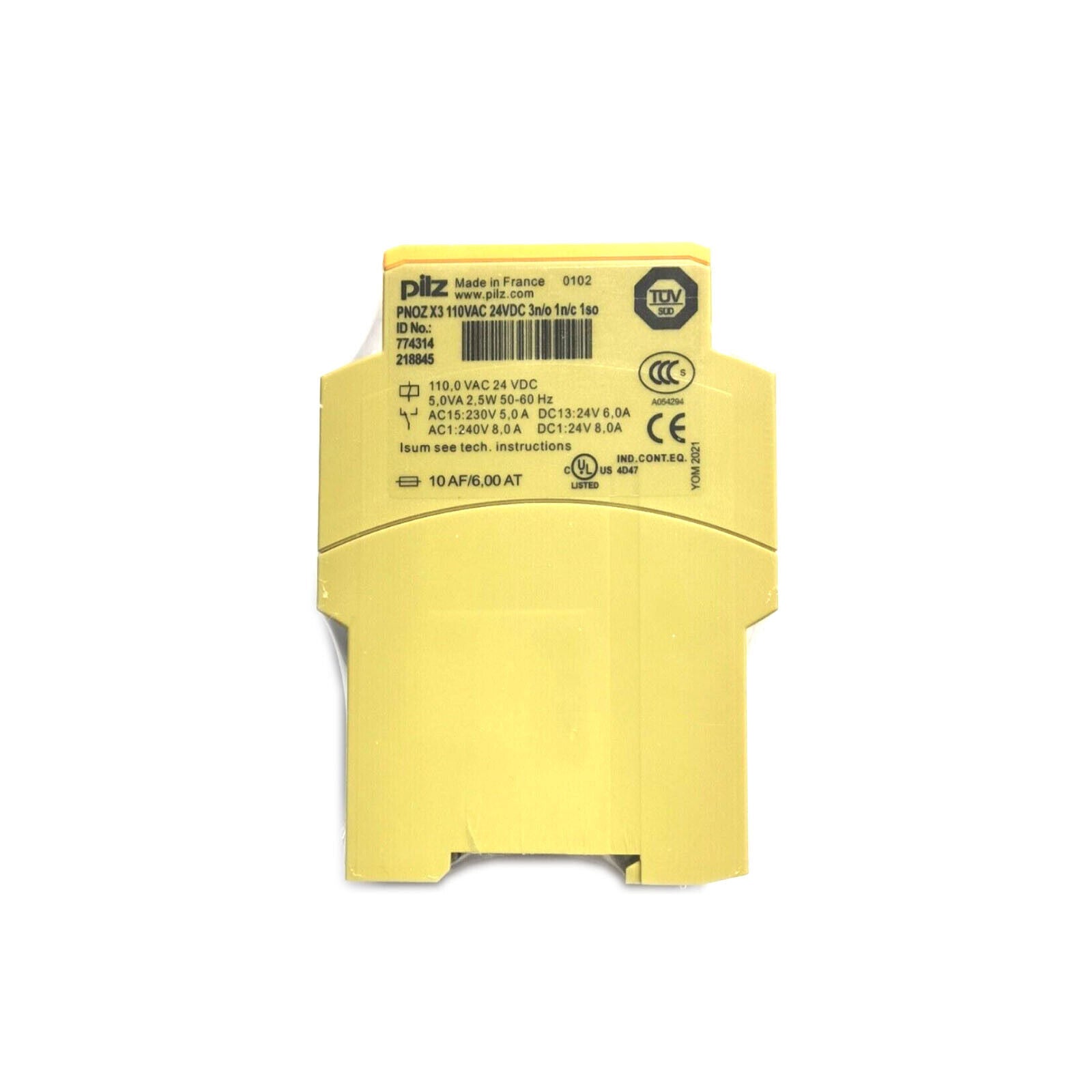 PILZ 774314 Safety Relay PNOZ X3 110VAC 24VDC 1SC - PILZ