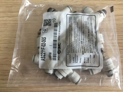 1Bag/10pcs SMC AS2211F-02-06S AS2211F0206S Fittings Free Shipping
