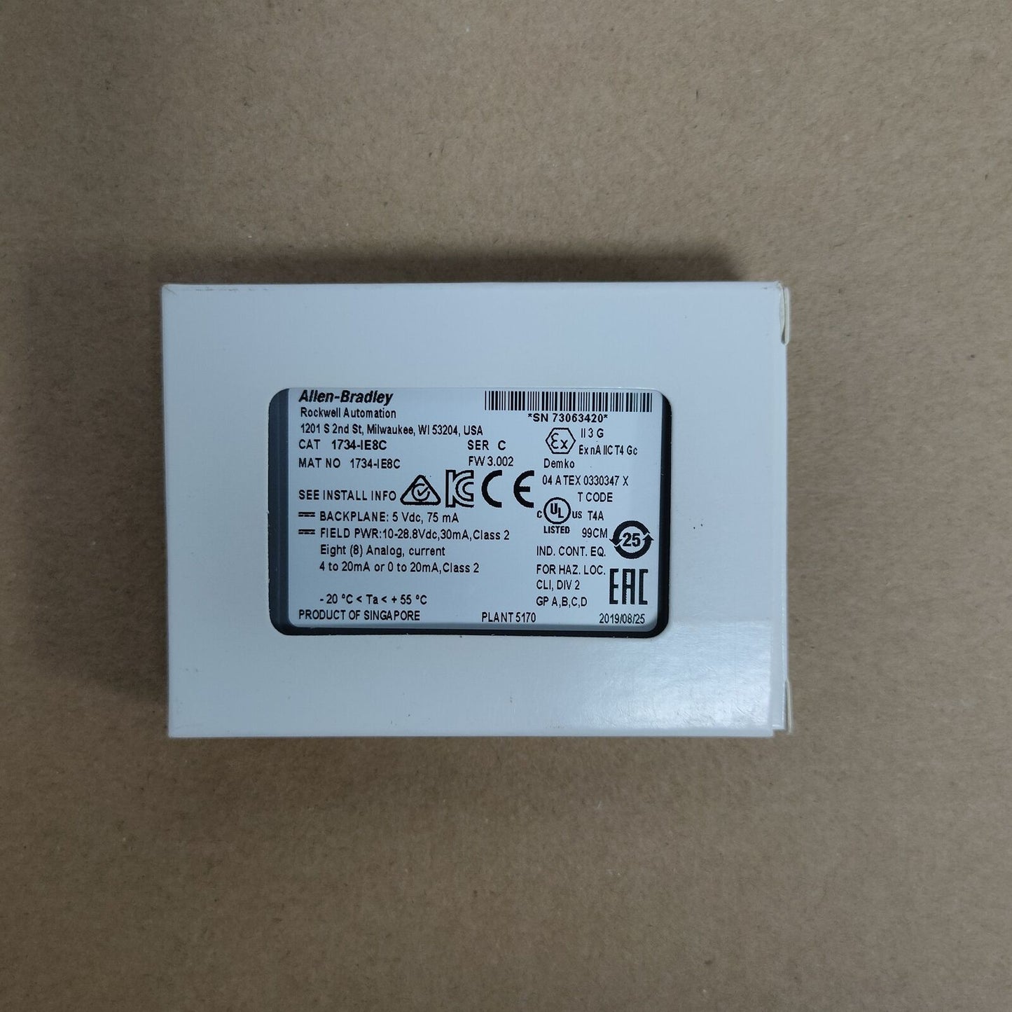 New Factory Sealed AB 1734-IE8C POINT 8 Point Analog Input Module 1734IE8C - KOEED