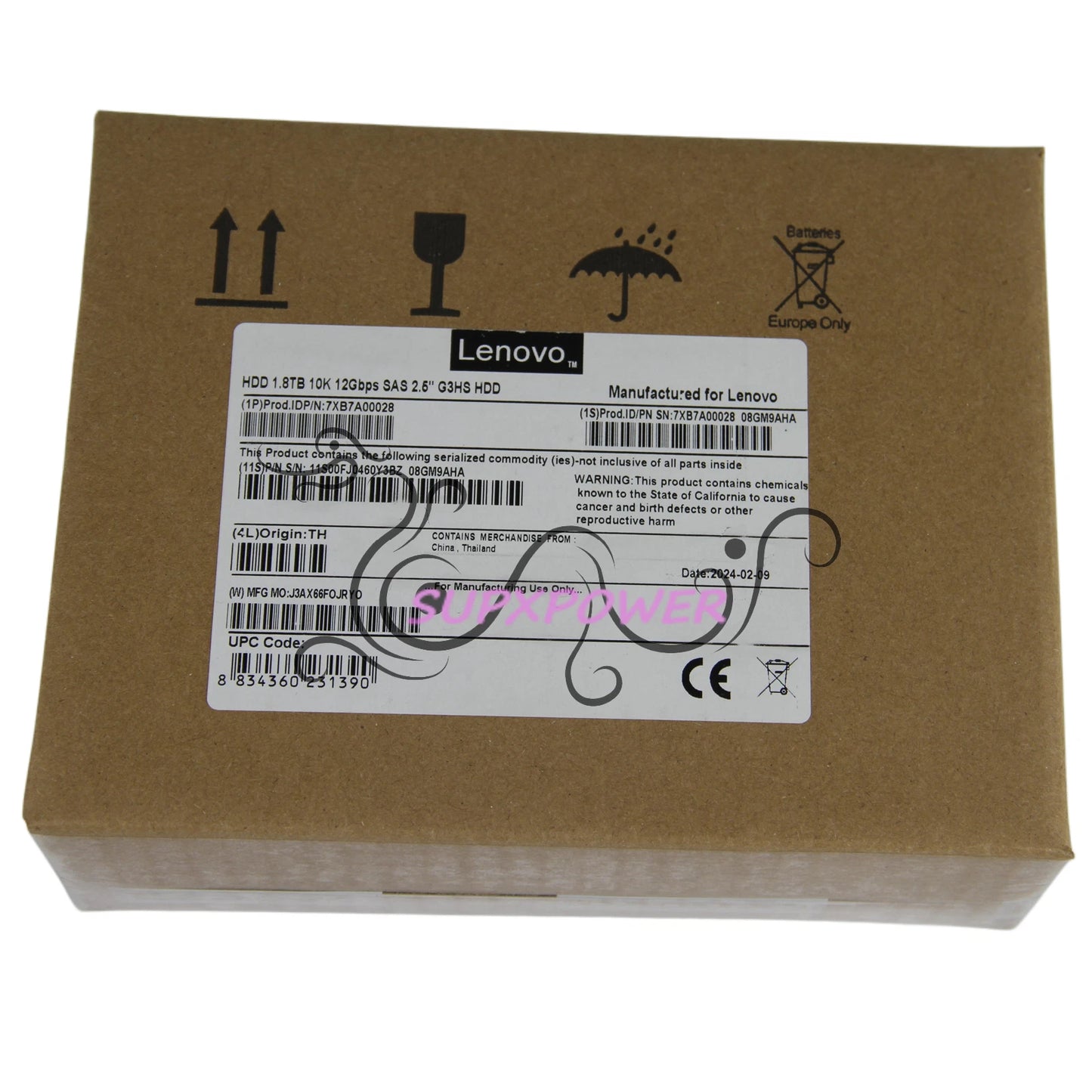 Lenovo ThinkSystem 00YK017 7XB7A00028 2.5" 1.8TB 10K SAS 12G Hard Drive #su