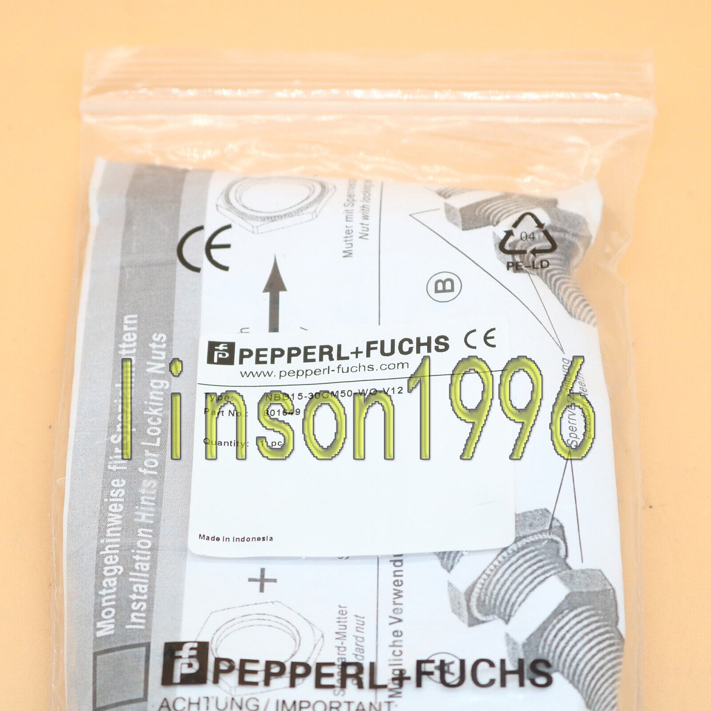 1PC Pepperl+Fuchs NBB15-30GM50-WO-V12 Model - PEPPERL+FUCHS