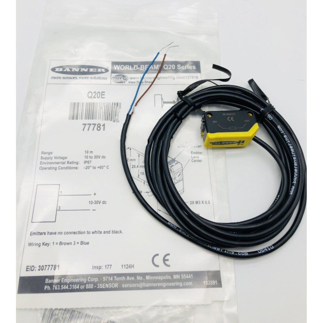 new 1pc  BANNER Photoelectric Sensors Q20E Q20E