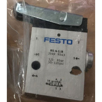 One Festo RS-4-1/8 2949 Roller Lever Valve RS41/8 Free Shipping