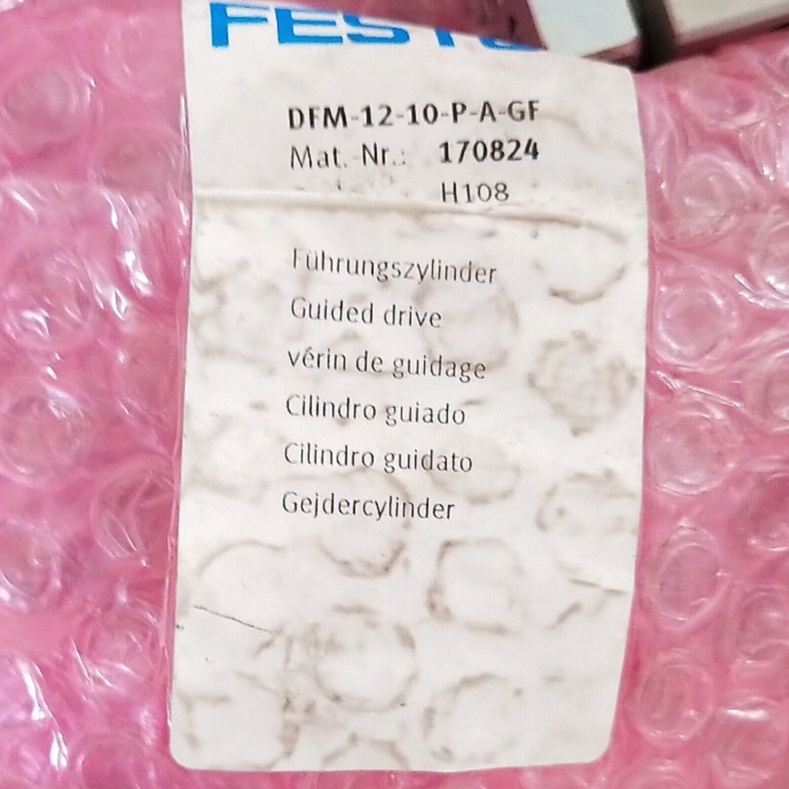 new FESTO DFM-12-10-P-A-GF {170824} Compact Cylinder - FESTO DFM-12-10-P-A-GF {170824} Compact Cylinder - FESTO