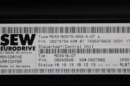 used Sew MDX60A0015-5A3-4-00 MDX61B0015-5A3-4-OT Inverter Drive - SEW